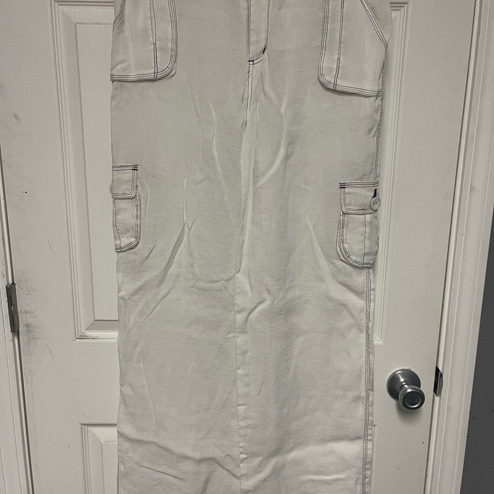 Radzoli Women's Cargo Pants in Light Gray